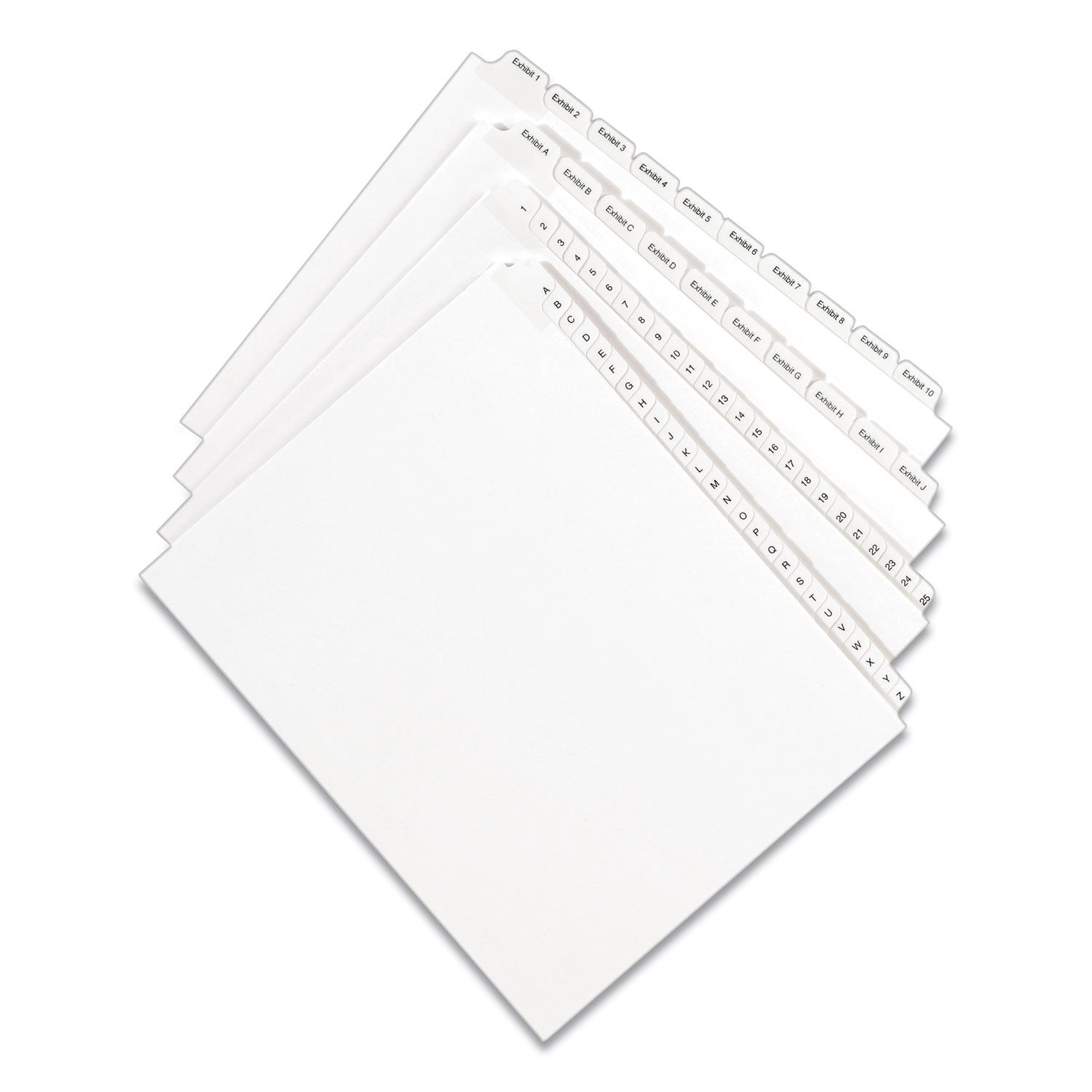 Avery® Allstate-Style Legal Exhibit Side Tab Dividers, 25-Tab, 76-100, Letter, W