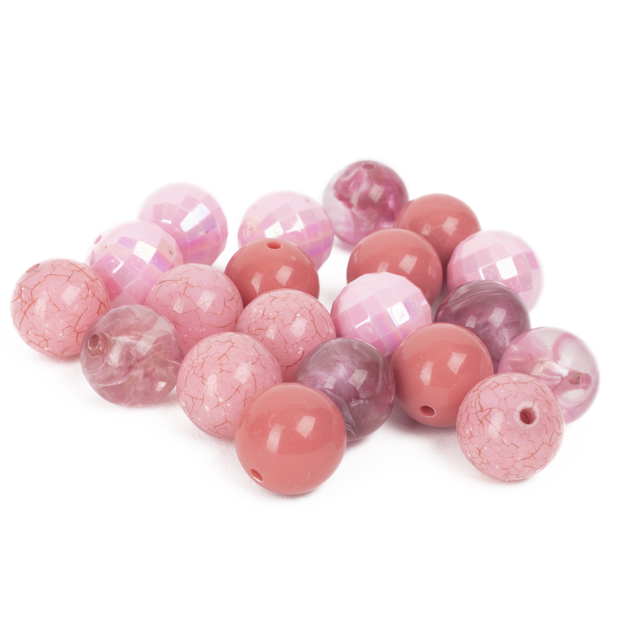 CousinDIY Bubblegum Bead 20mm 20/Pkg-Bright Pink