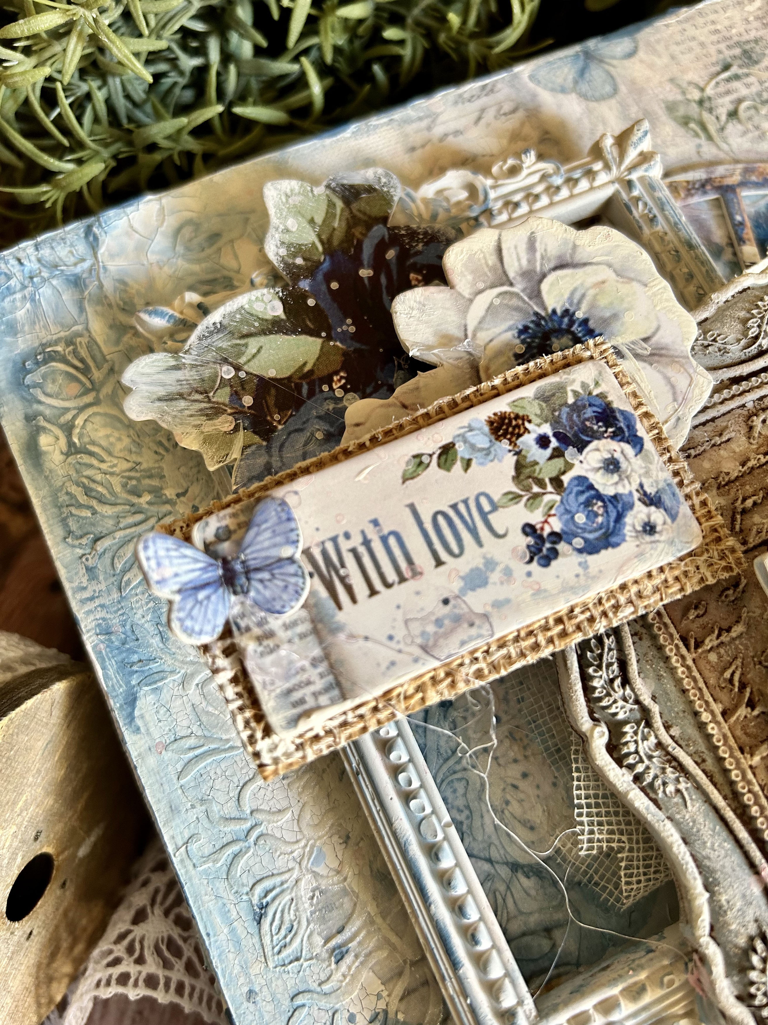 Stamperia Soft Maxi Mould A4-Blue Land Starts And Hearts