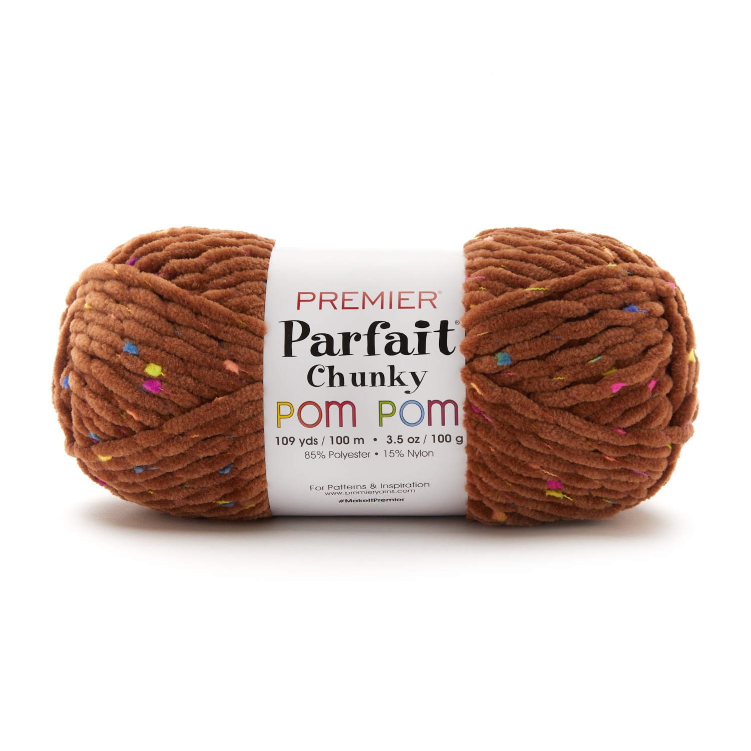 Premier Parfait Chunky Pom Pom Yarn-Caramel Crunch