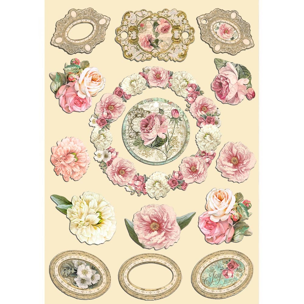 Stamperia Colored Wooden Shapes A5-Precious