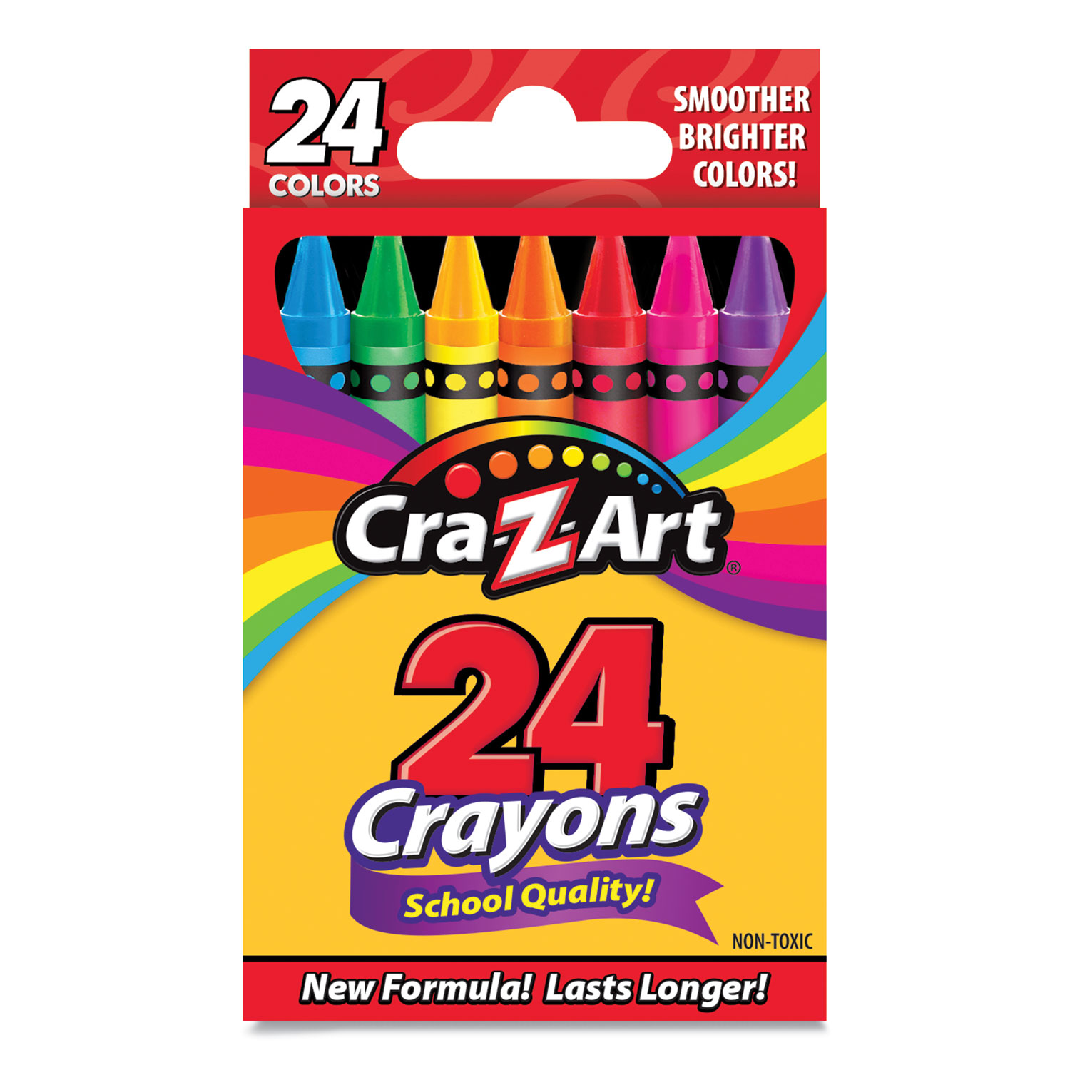 Cra-Z-Art® School Quality Crayon, Assorted Colors, 24/Box