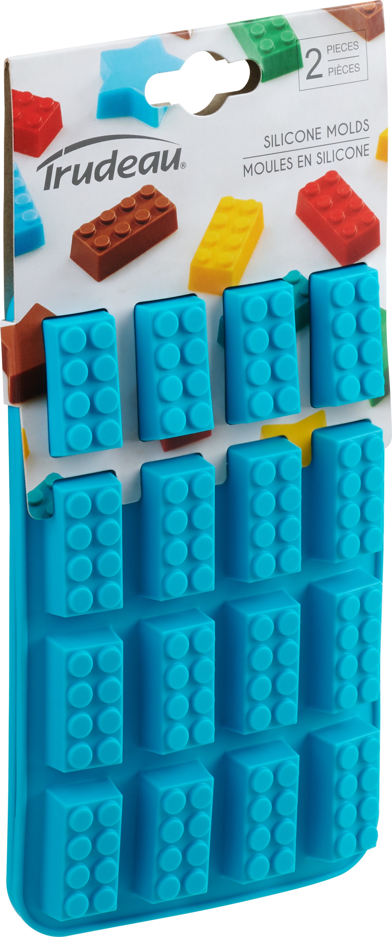 Trudeau Silicone Chocolate Mold 2/Pkg-Building Bricks