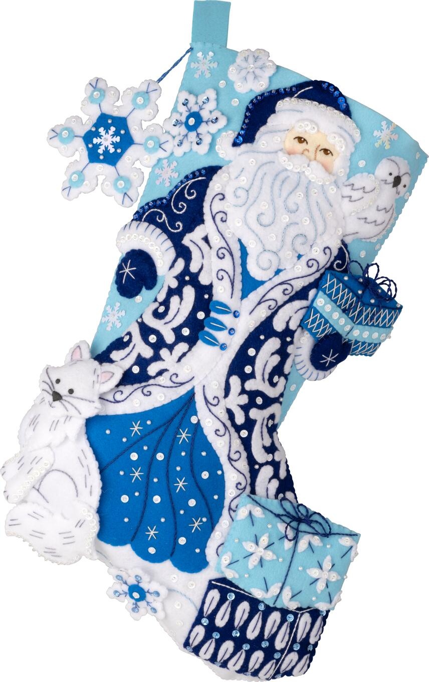 Bucilla Felt Stocking Applique Kit 18