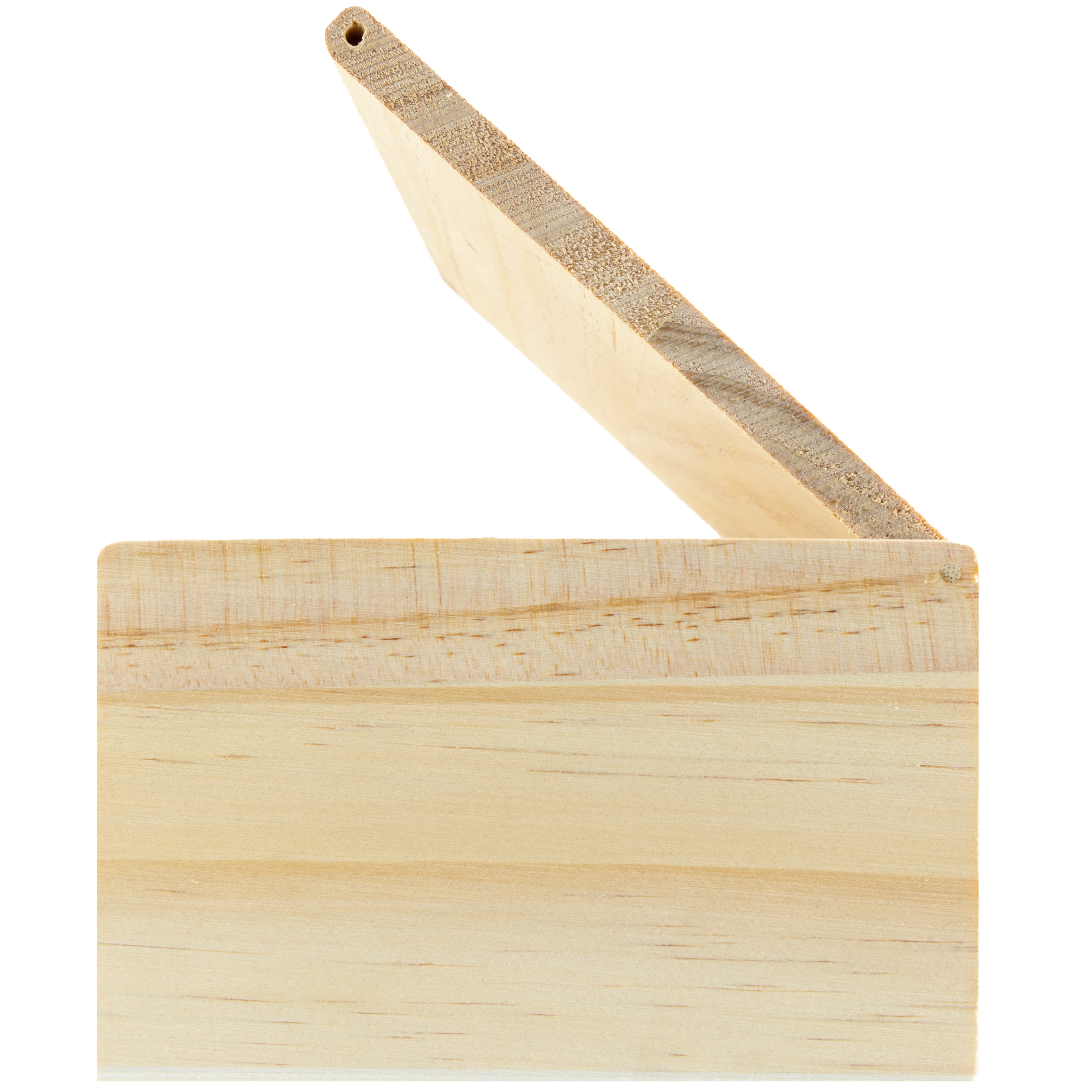 CousinDIY Unfinished Wood Box With Wood Hinge-Large