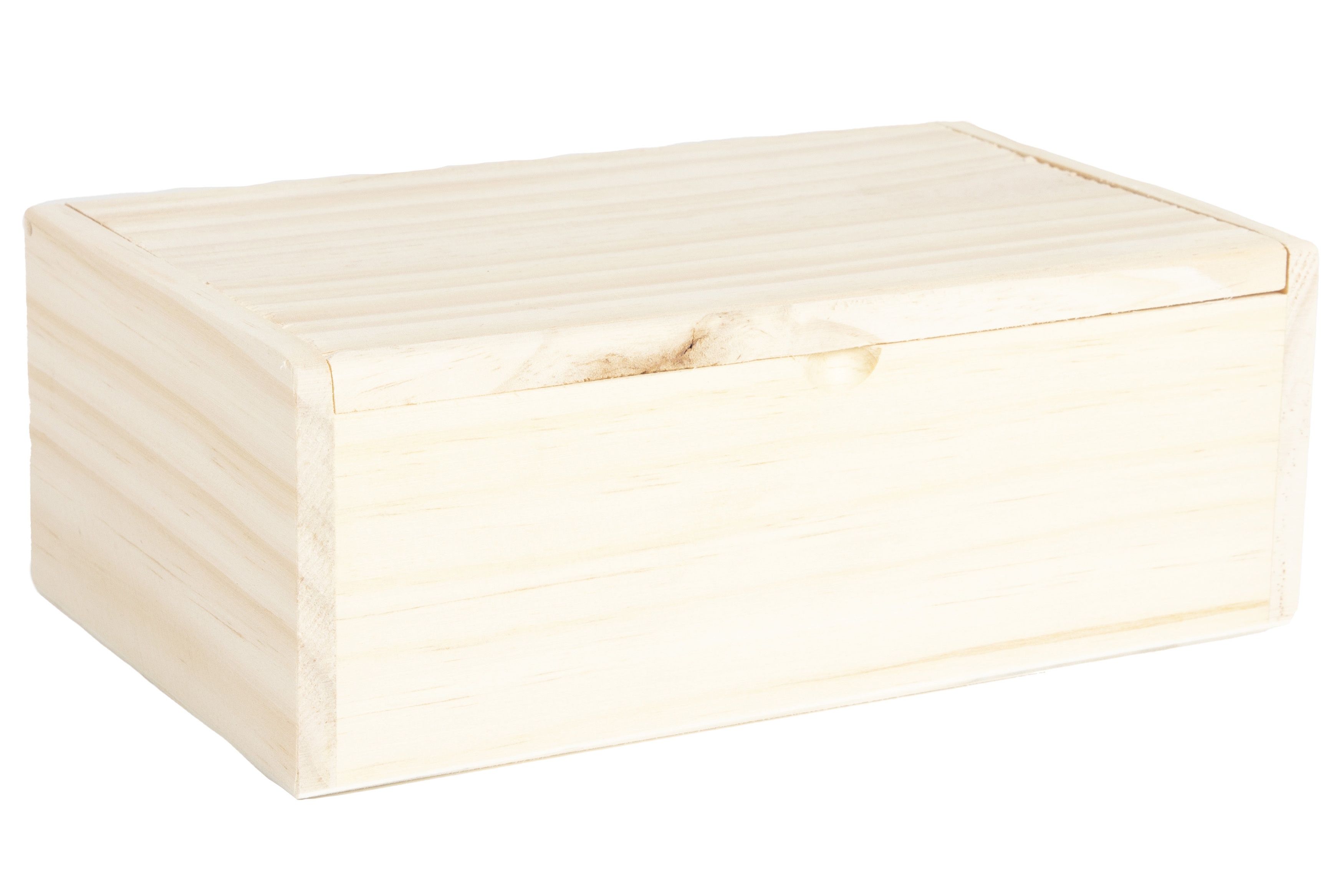 CousinDIY Unfinished Wood Box With Wood Hinge-Large
