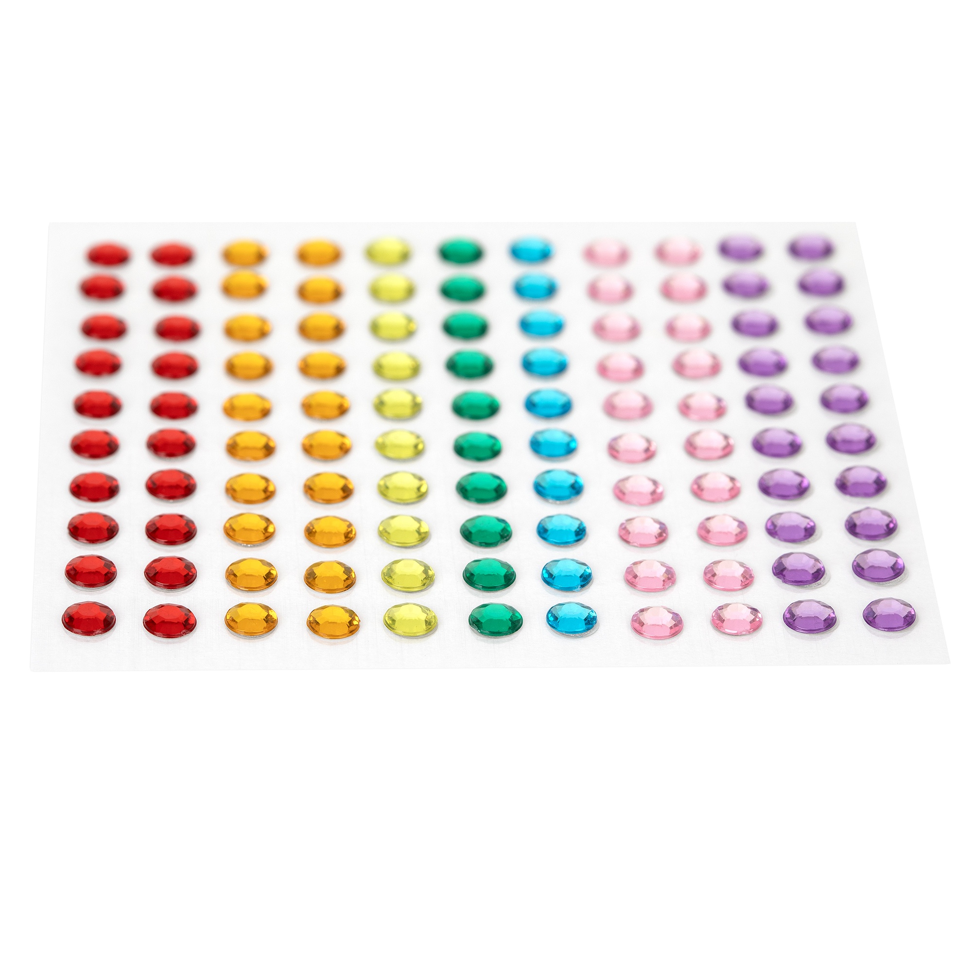 CousinDIY Acrylic Adhesive Gems 6mm-Rainbow