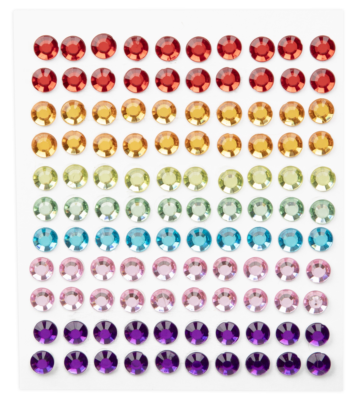 CousinDIY Acrylic Adhesive Gems 6mm-Rainbow