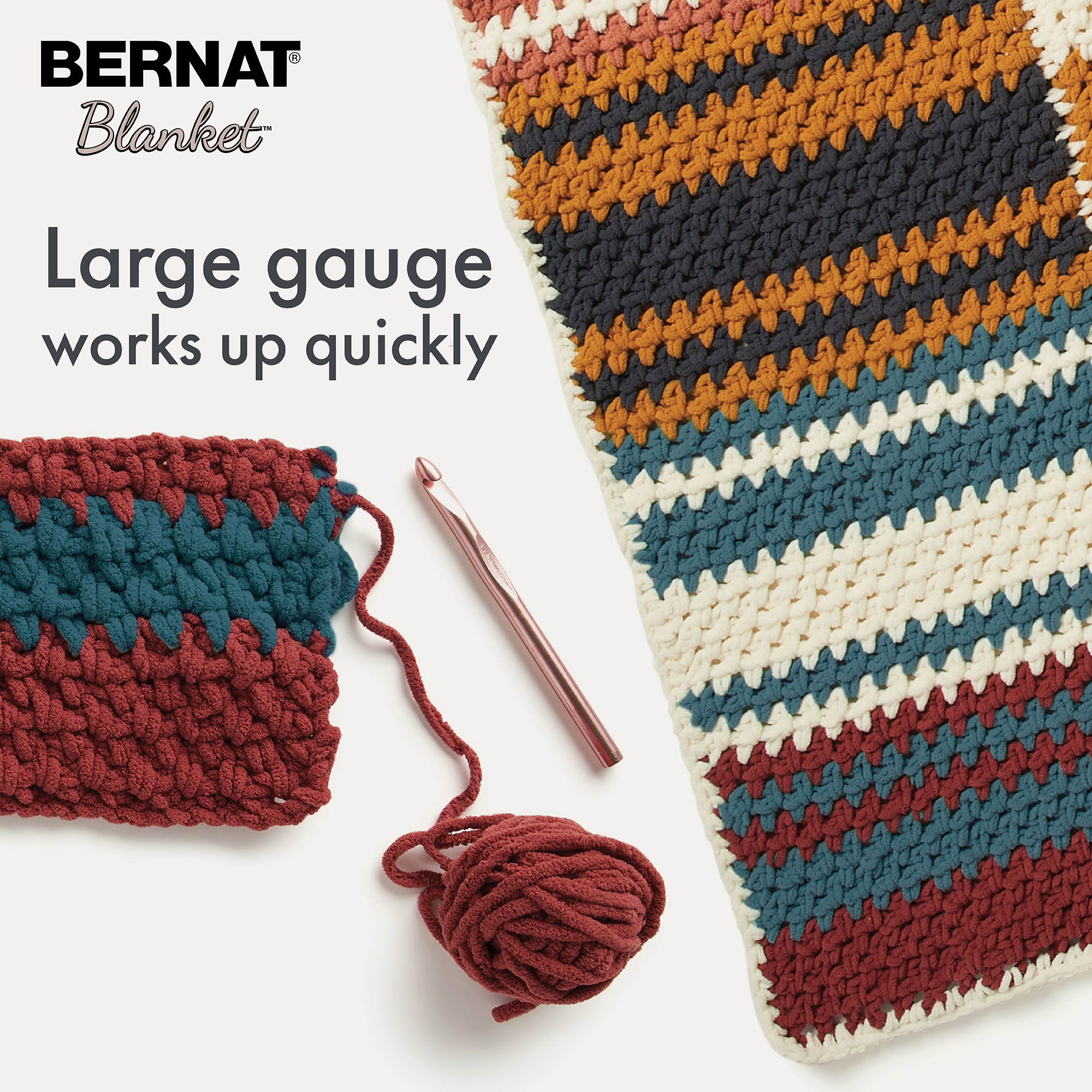 Bernat Blanket Big Ball Yarn-Beach Foam