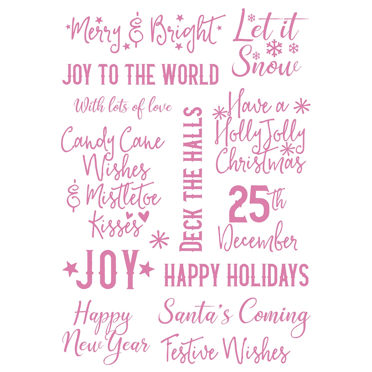 Tonic Studios Stamp Set-A Candy Cane Christmas Sentiment