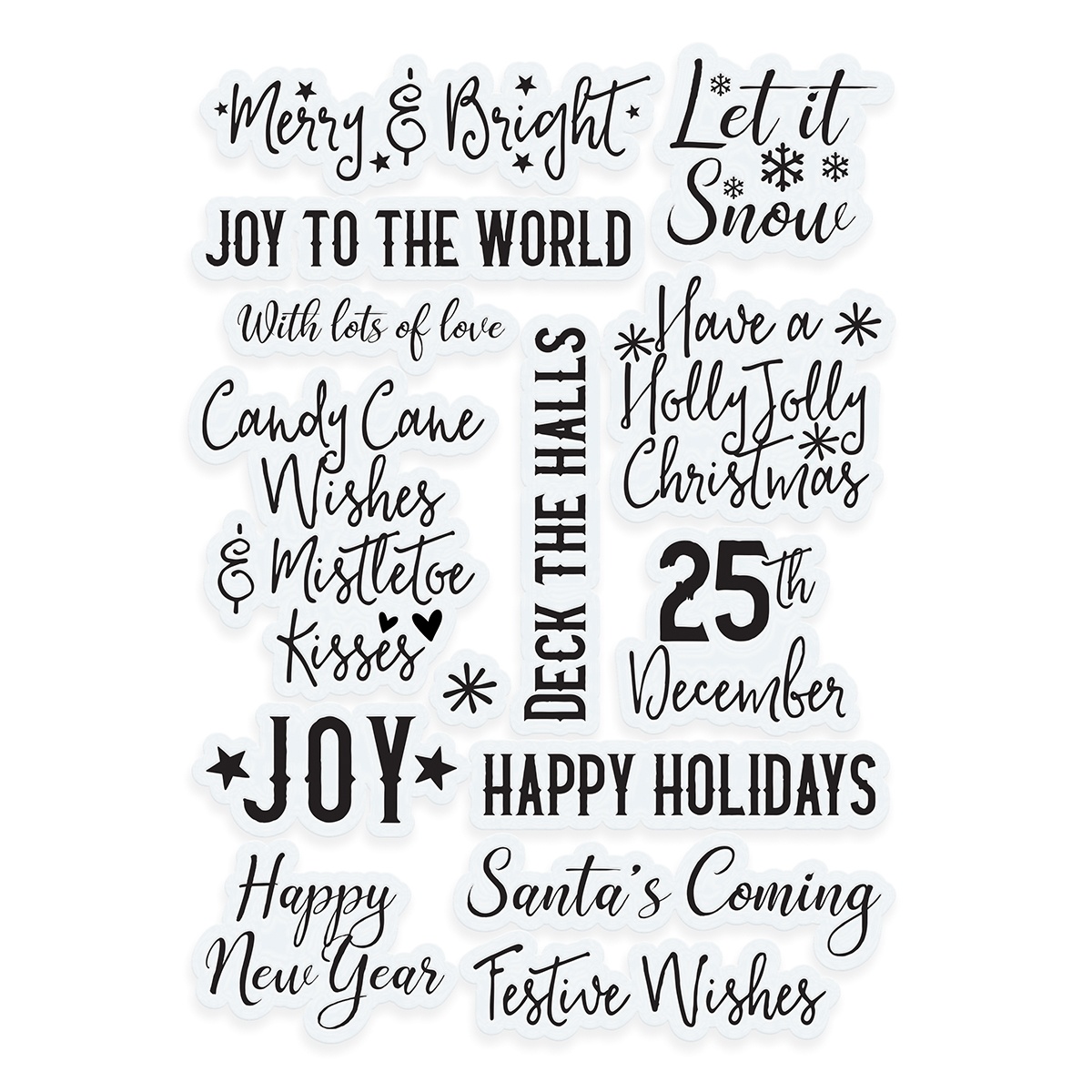 Tonic Studios Stamp Set-A Candy Cane Christmas Sentiment