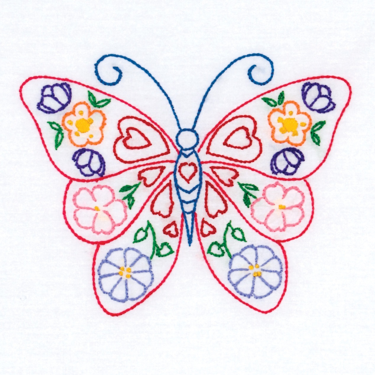 Jack Dempsey Stamped White Quilt Blocks 9