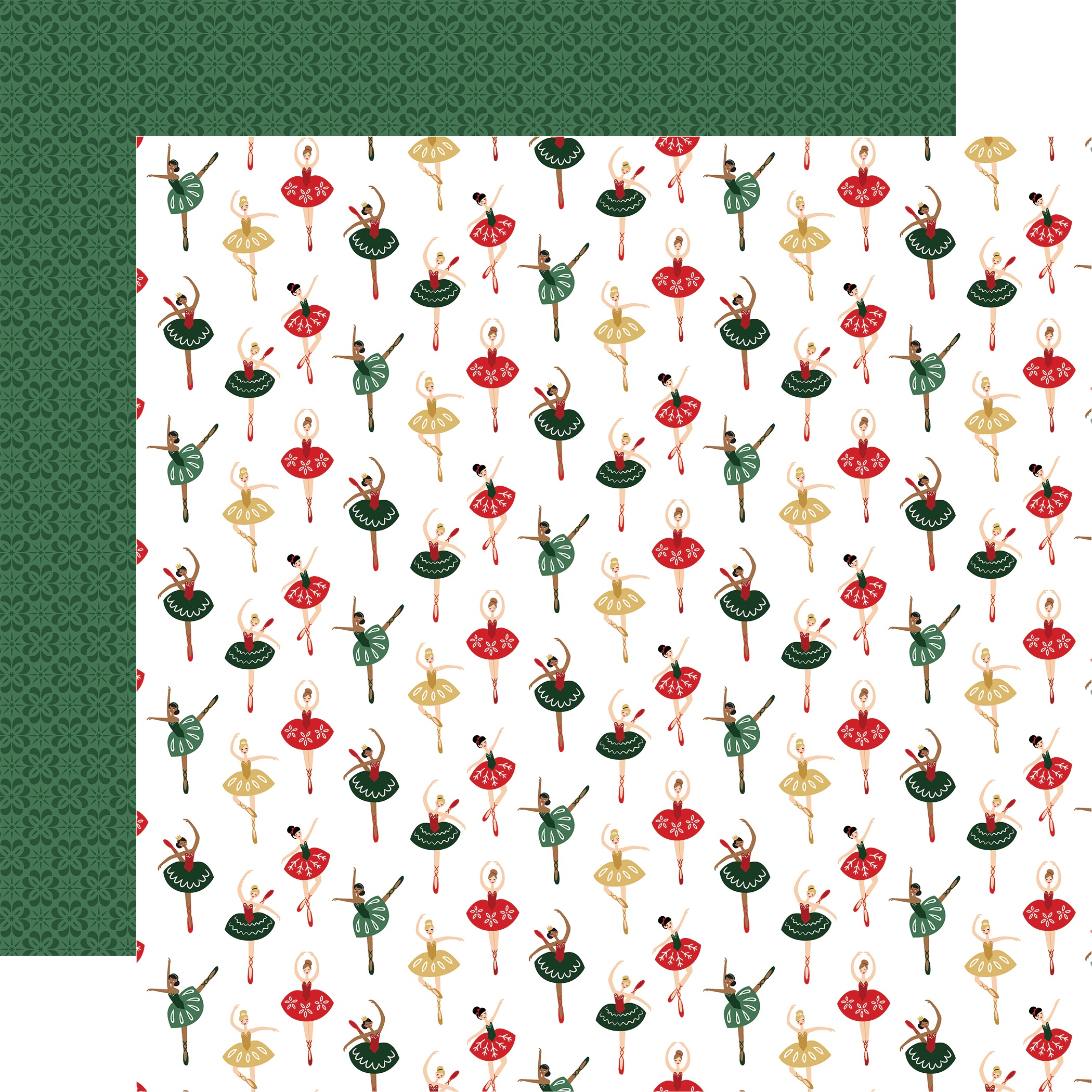 Nutcracker Christmas Double-Sided Cardstock 12