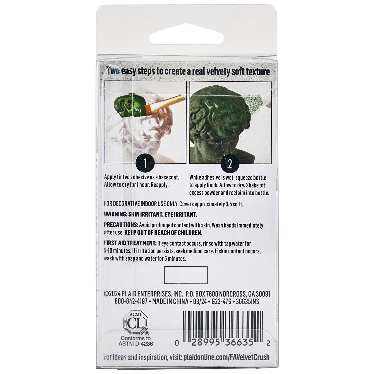 FolkArt Velvet Crush Flocking Kit-Ivory