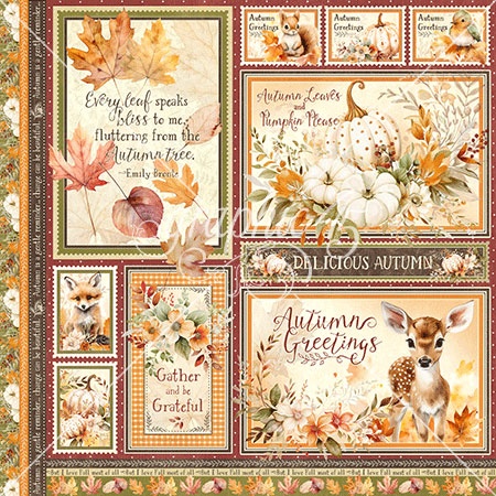 Autumn Greetings Double-Sided Cardstock 12