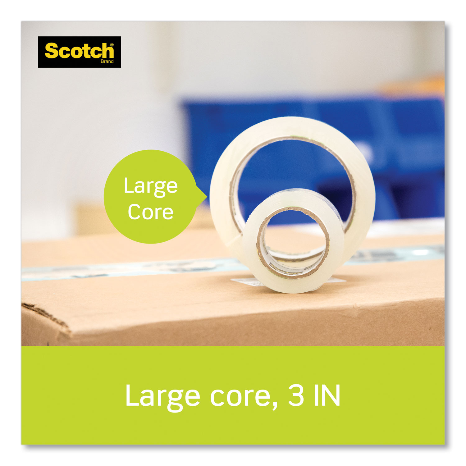 Scotch® Sure Start Packaging Tape w/Dispenser, 1.88