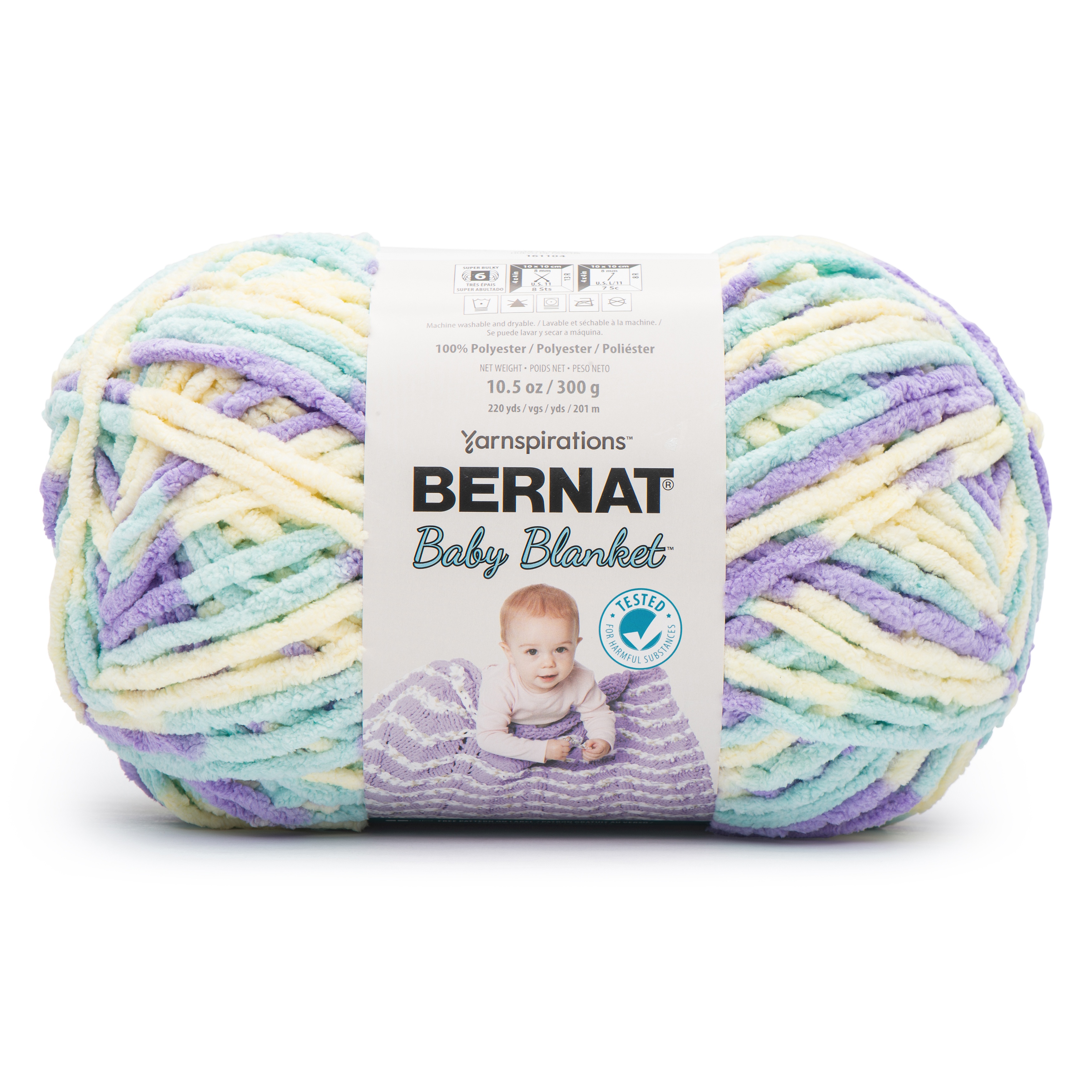 Bernat Baby Blanket Big Ball Yarn 1 Pack-Easter Egg