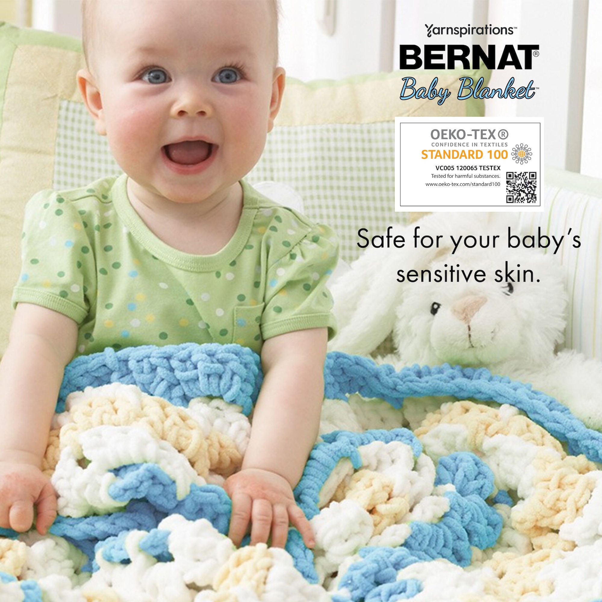 Bernat Baby Blanket Big Ball Yarn 1 Pack-Easter Egg