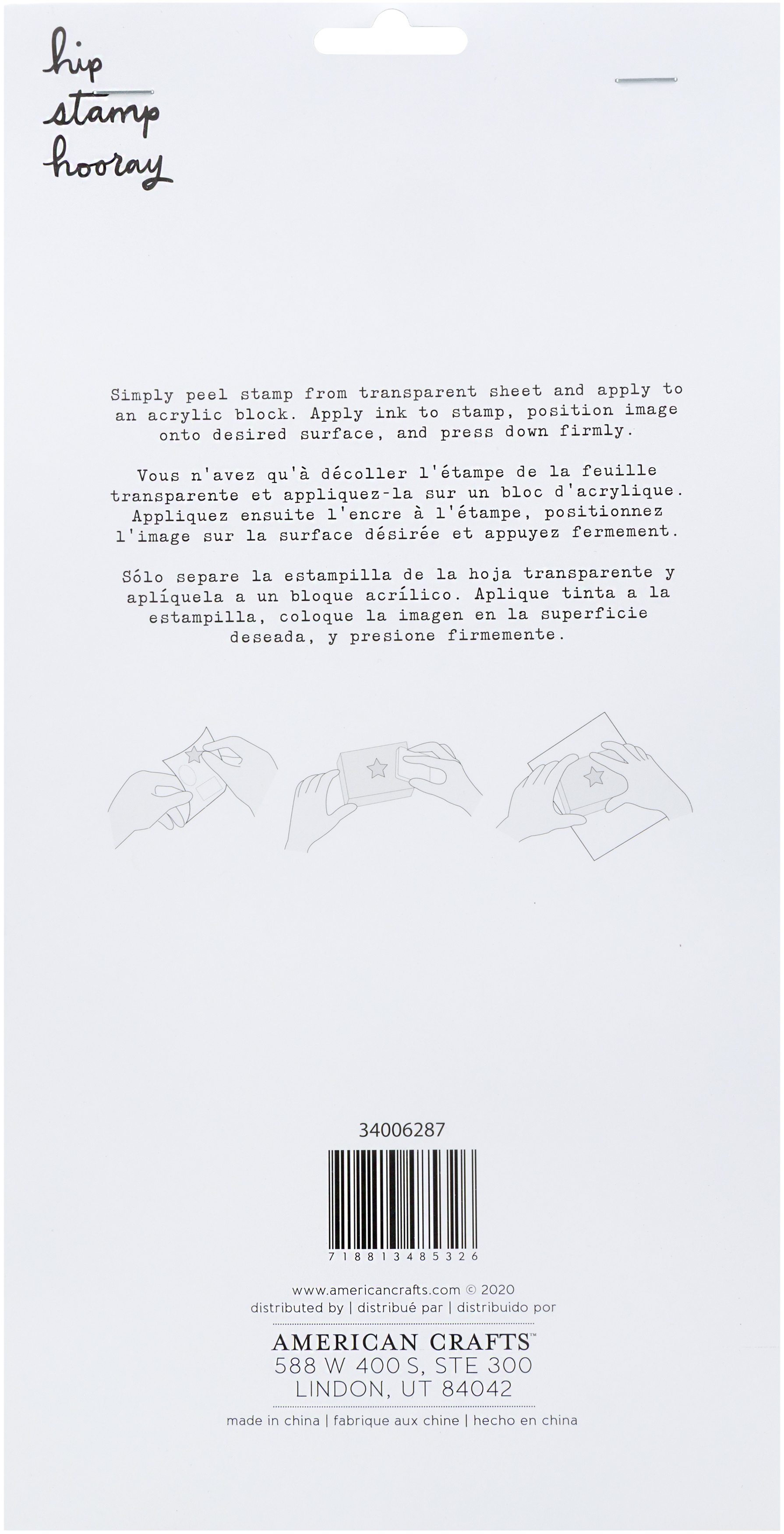 American Crafts Clear Stamp Set-Diamonds