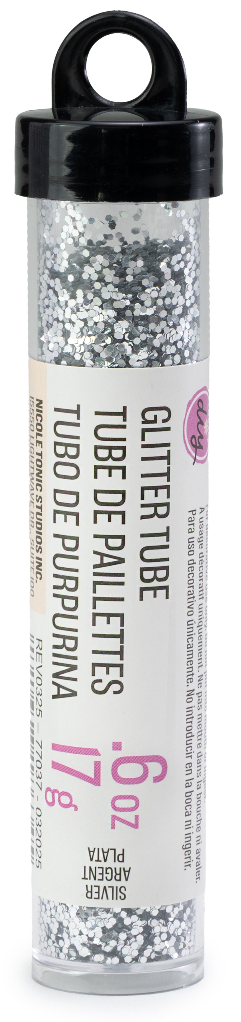 CousinDIY Glitter Tube 0.6oz (17g)-Sterling Silver