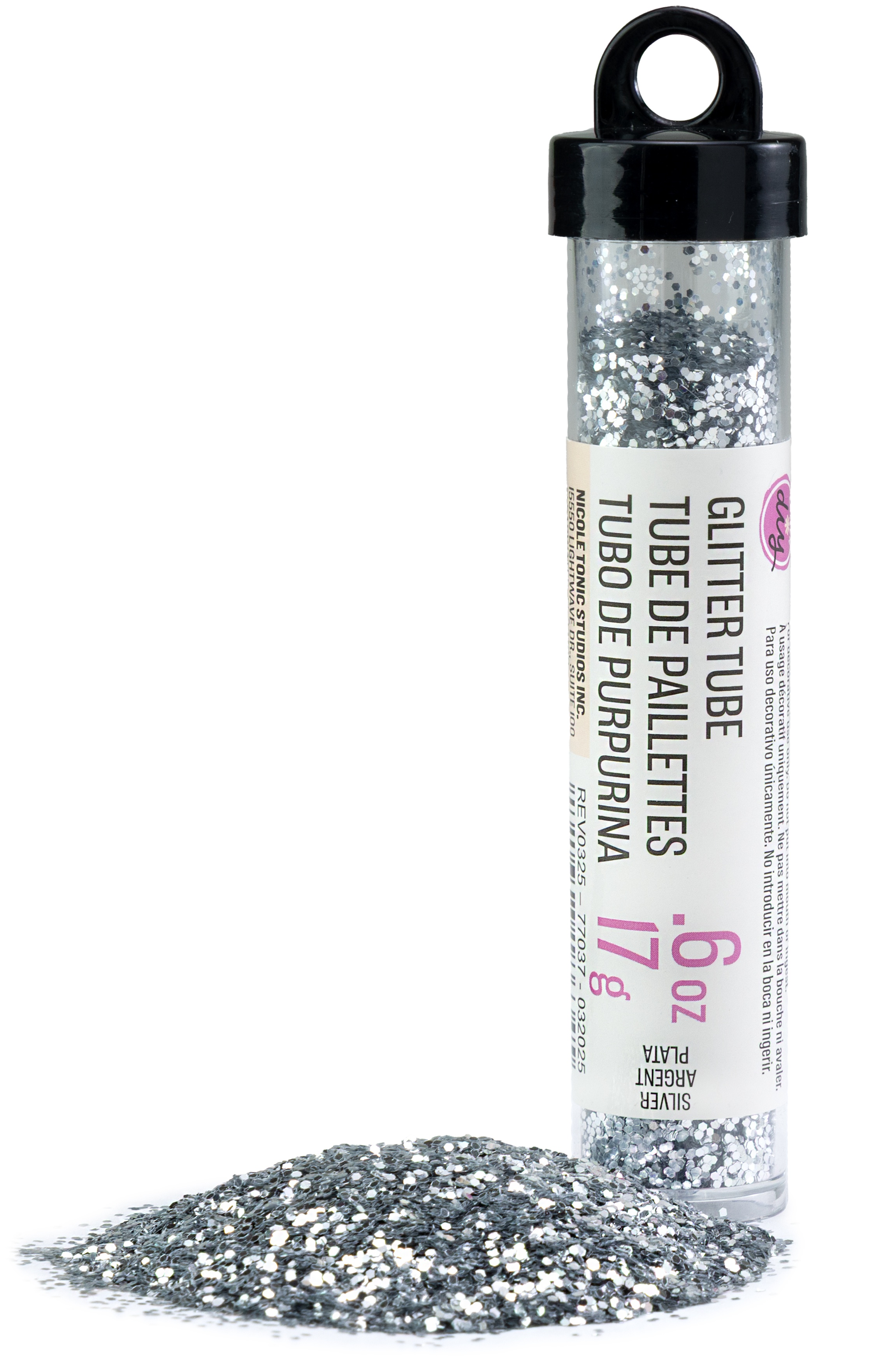CousinDIY Glitter Tube 0.6oz (17g)-Sterling Silver