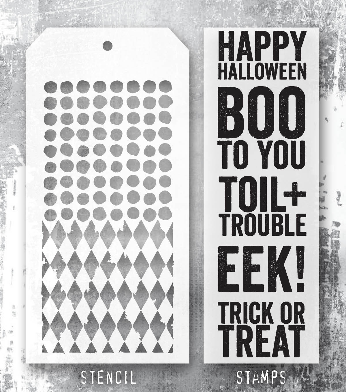 Tim Holtz Mixed-Media Stamps & Stencil-Bold Frights