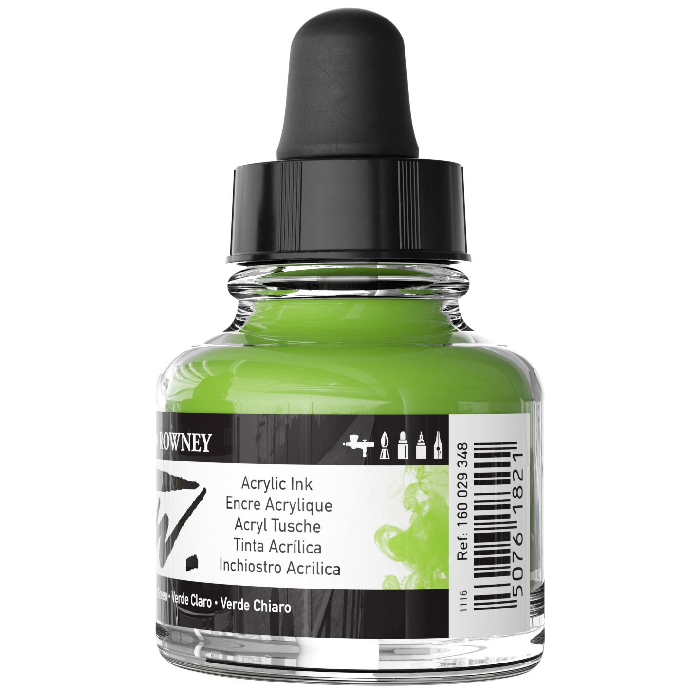 FW Acrylic Artists Ink 1oz-Light Green