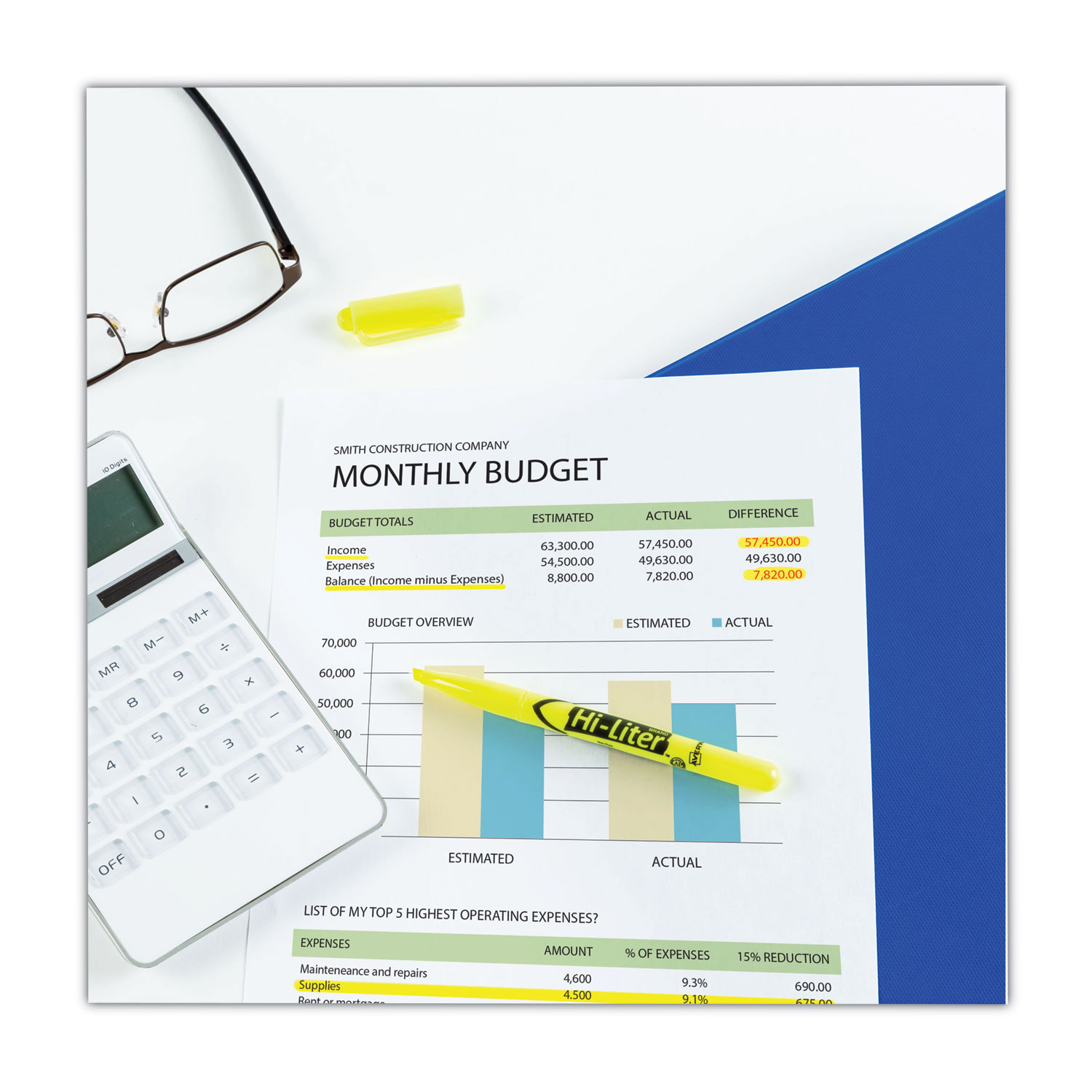 Avery® HI-LITER Pen-Style Highlighter, Chisel Tip, Fluorescent Yellow Ink, Dozen