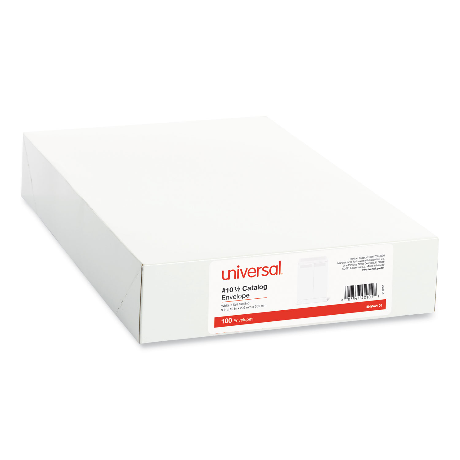 Universal® Self Seal Catalog Envelope, 9 x 12, White, 100/Box