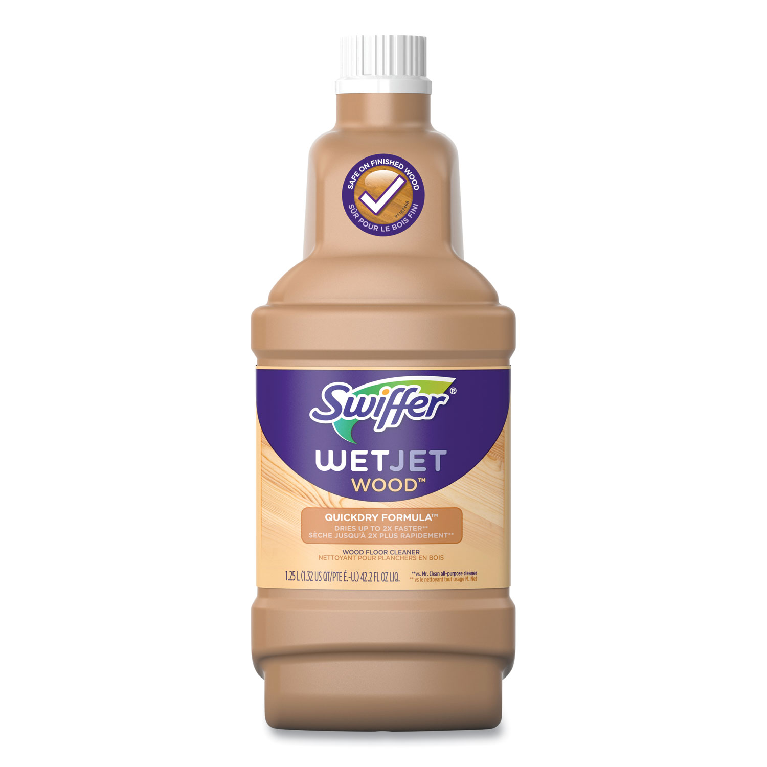 Swiffer® WetJet System Cleaning-Solution Refill, Wood Cleaner, 1.25L Bottle, 6/C