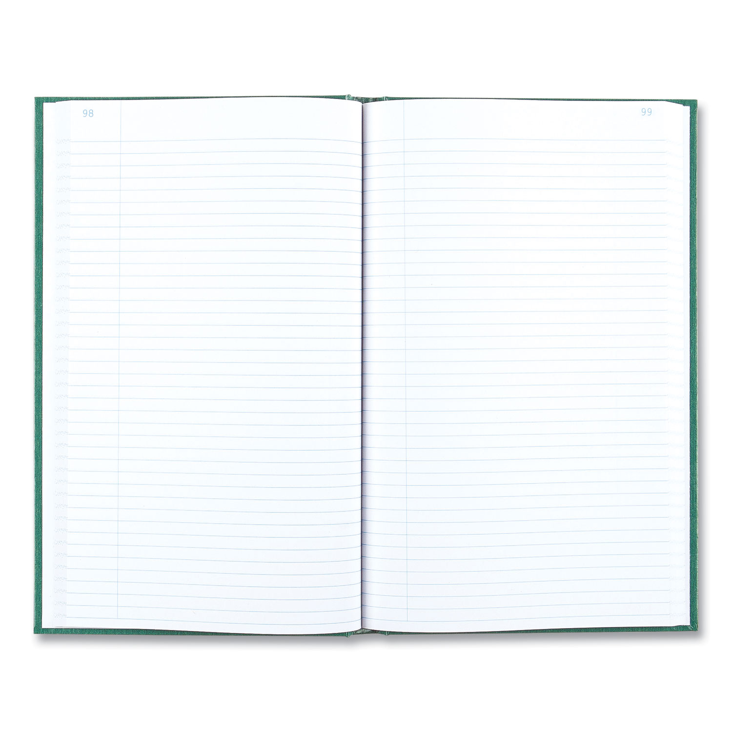 National® Emerald Series Account Book, Green Cover, 500 Pages, 12 1/4 x 7 1/4