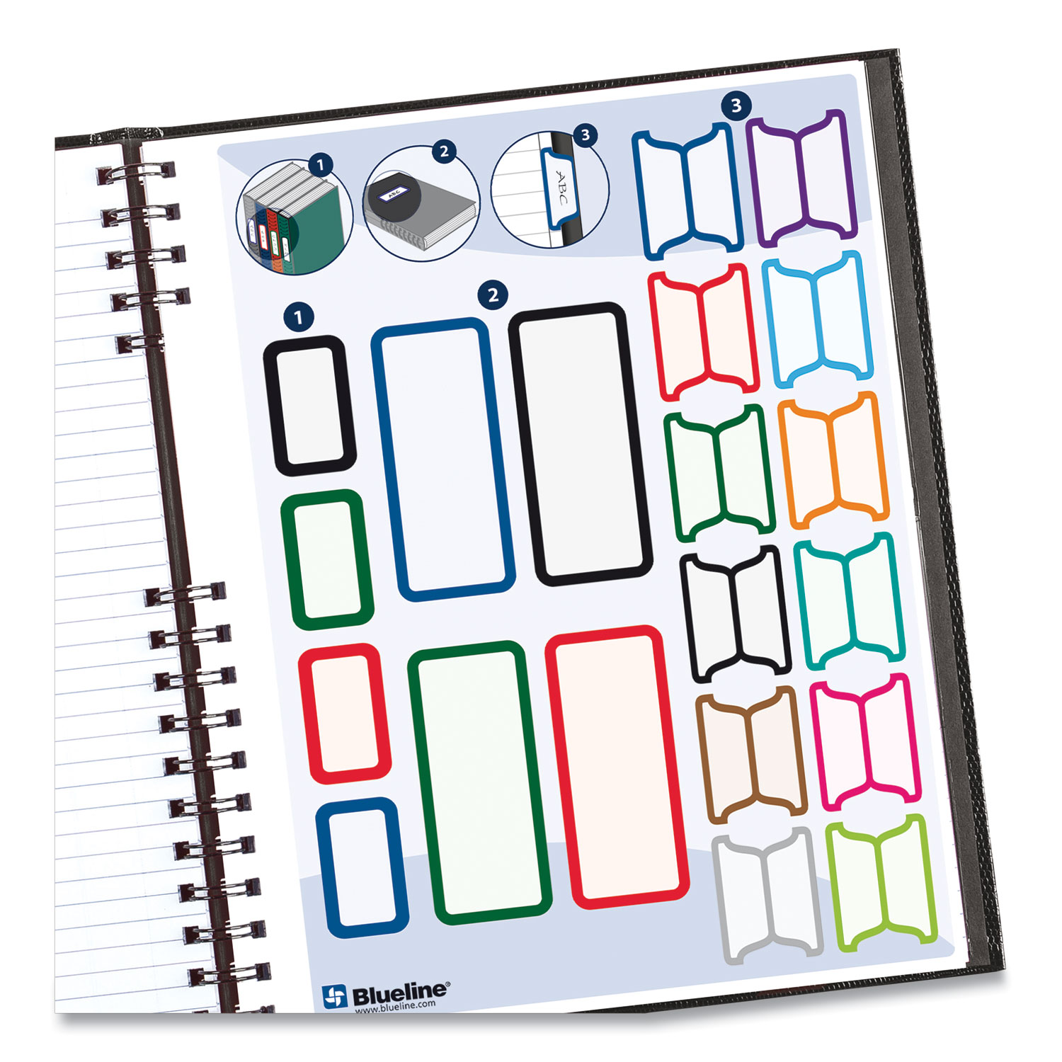 Blueline® NotePro Notebook, 11 x 8 1/2, White Paper, Black Cover, 100 Ruled Shee