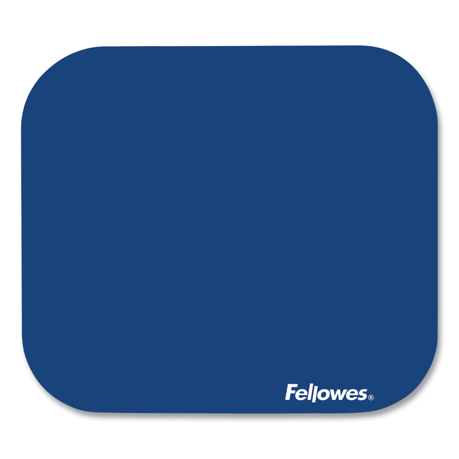 Fellowes® Polyester Mouse Pad, Nonskid Rubber Base, 9 x 8, Blue
