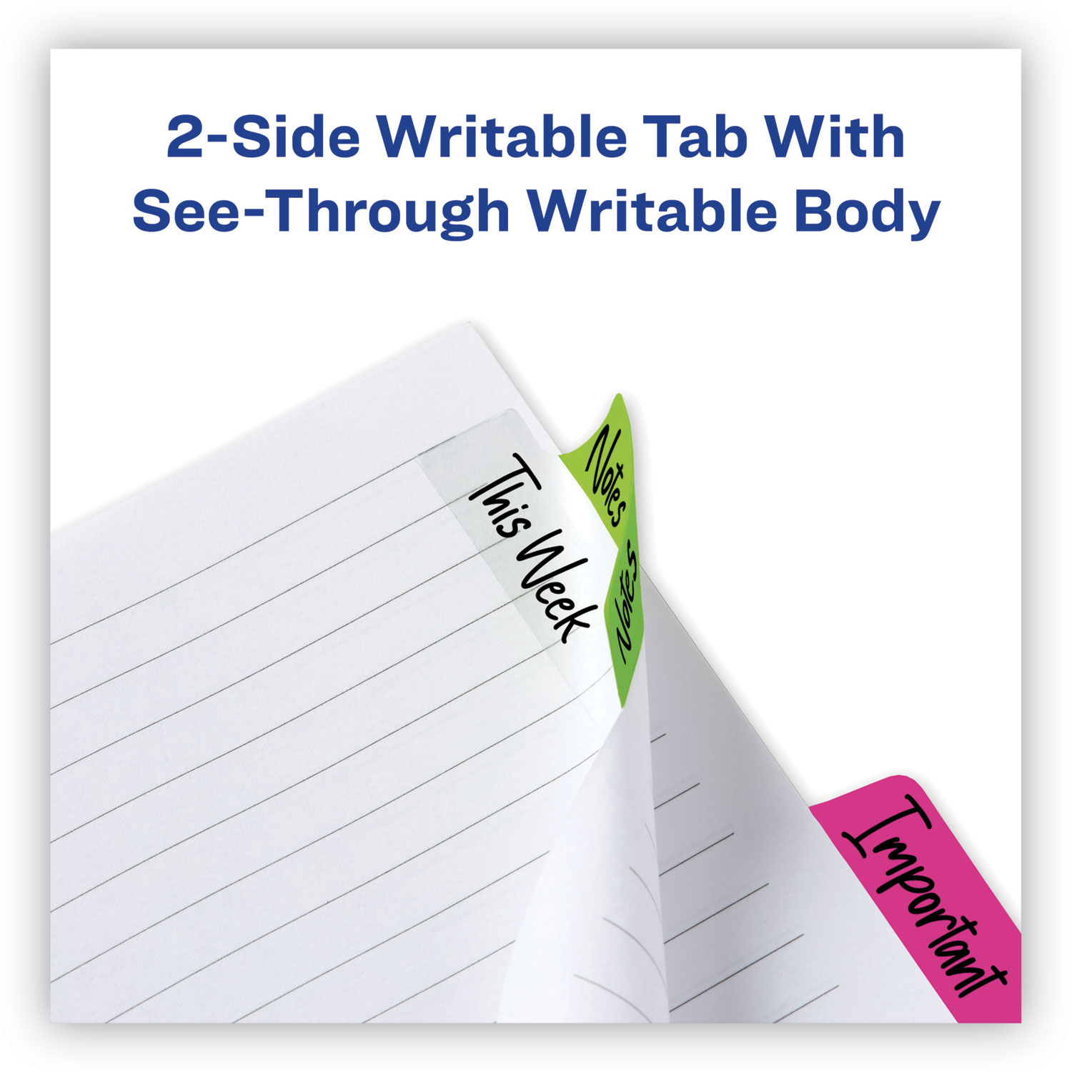 Avery® Ultra Tabs Repositionable Margin Tabs, 1/5-Cut Tabs, Assorted Neon, 2.5