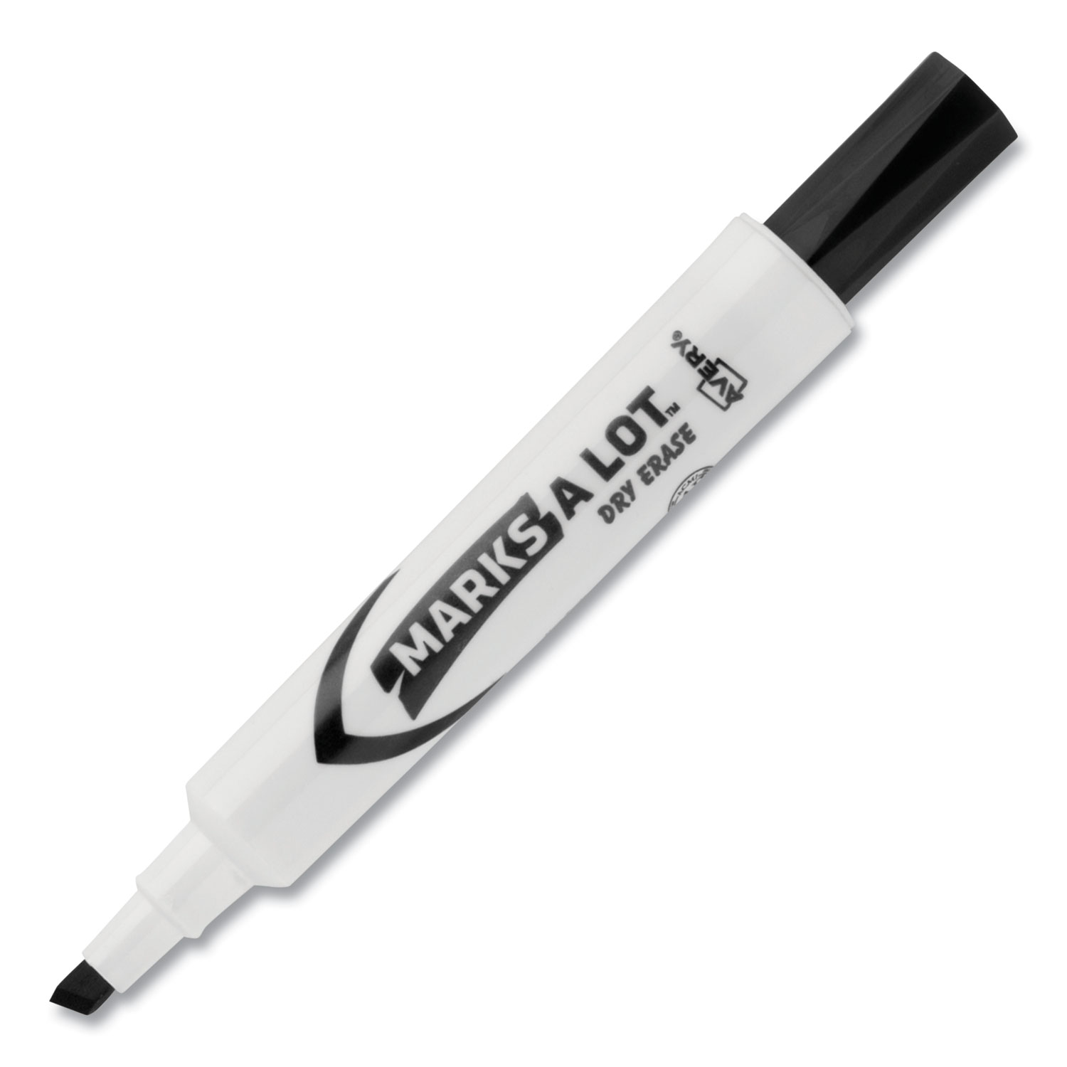 Avery® Marks-A-Lot Desk-Style Dry Erase Marker, Chisel Tip, Black, 36/Pack
