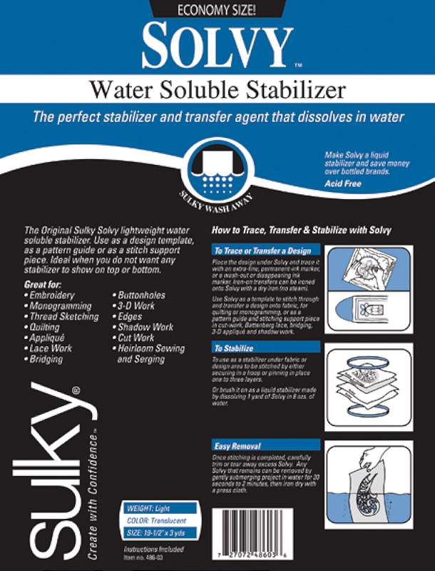 Solvy Water-Soluble Stabilizer 19.5