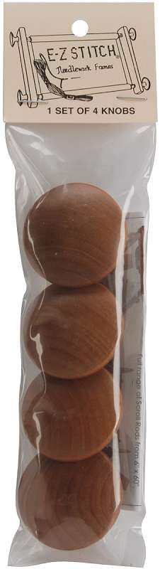 Oak E-Z Stitch Frame Knobs 4/Pkg
