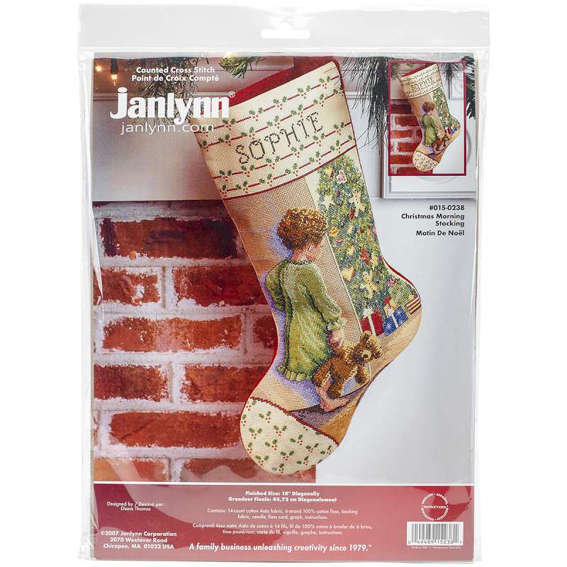 Christmas Morning Stocking Counted Cross Stitch Kit 18