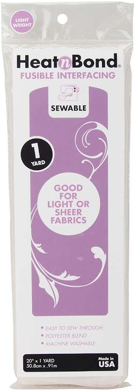 Heat'n Bond Lightweight Iron-On Fusible Interfacing 20
