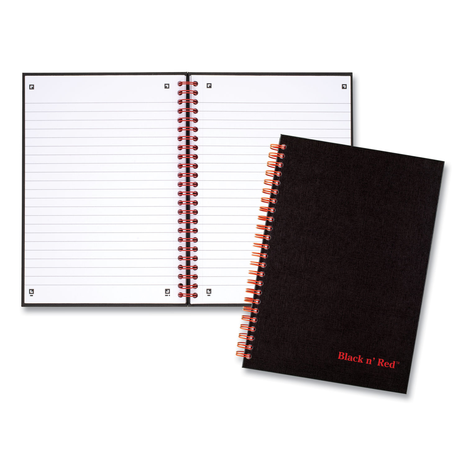 Black n' Red Twinwire Hardcover Notebook, Legal Rule, 8 1/4 x 5 7/8, White, 70