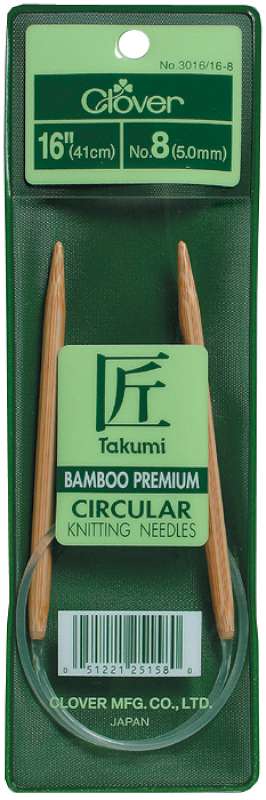 Takumi Bamboo Circular Knitting Needles 16