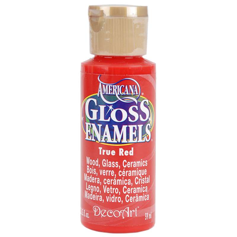 Americana Gloss Enamels Acrylic Paint 2oz True Red