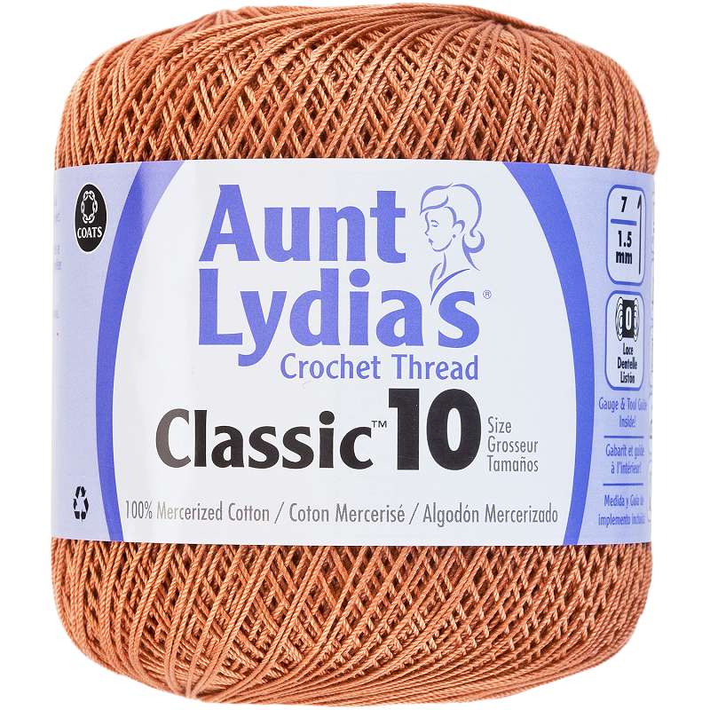 Aunt Lydia's Classic Crochet Thread Size 10 Copper Mist