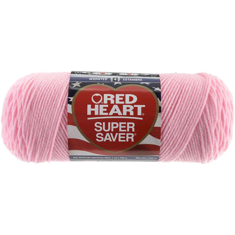 Red Heart Super Saver Yarn Petal Pink