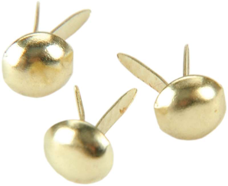 Mini Metal Paper Fasteners 3mm 100/Pkg Round - Gold
