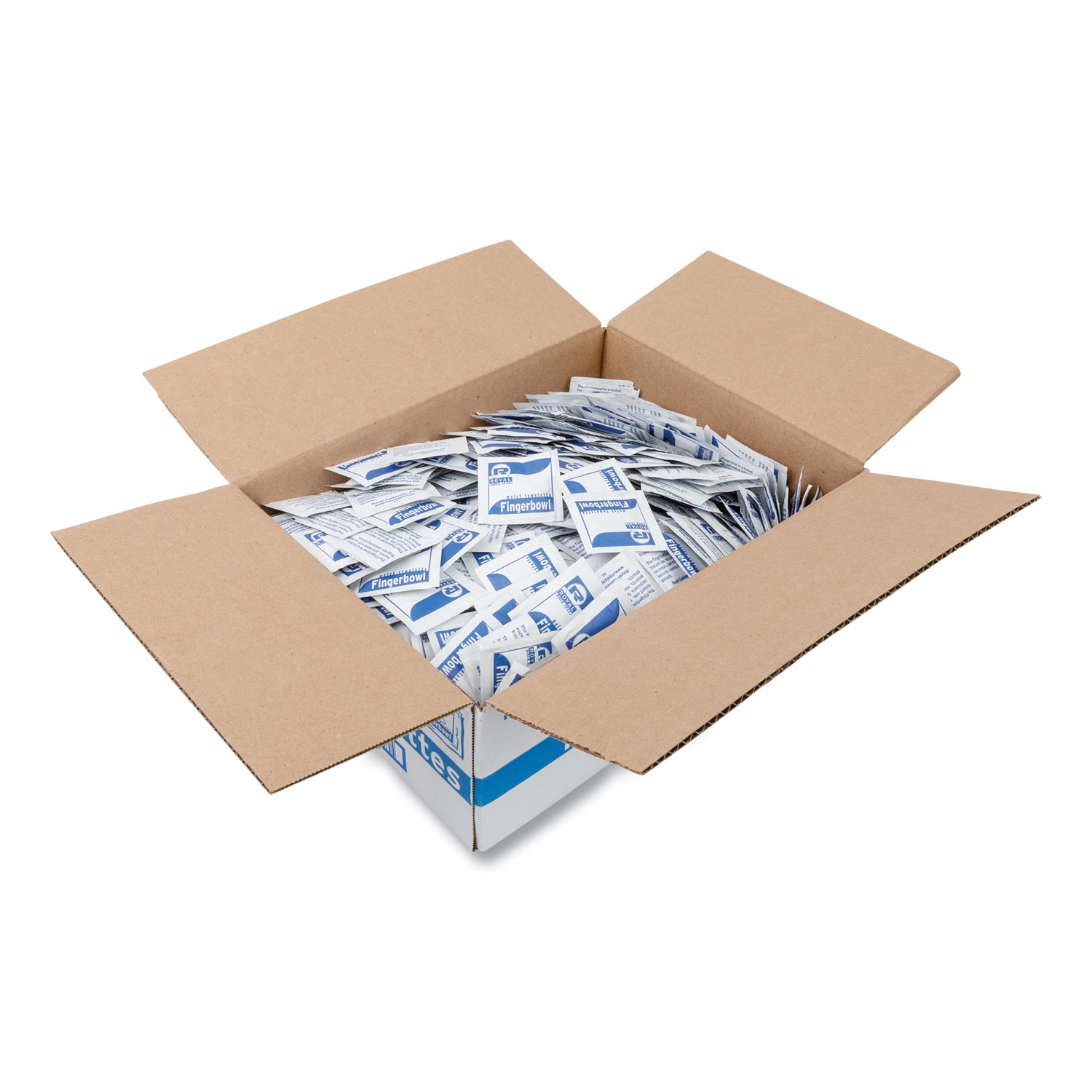 Royal Paper Moist Towelettes, Lemon Scented, Individually Wrapped, 1000/Carton