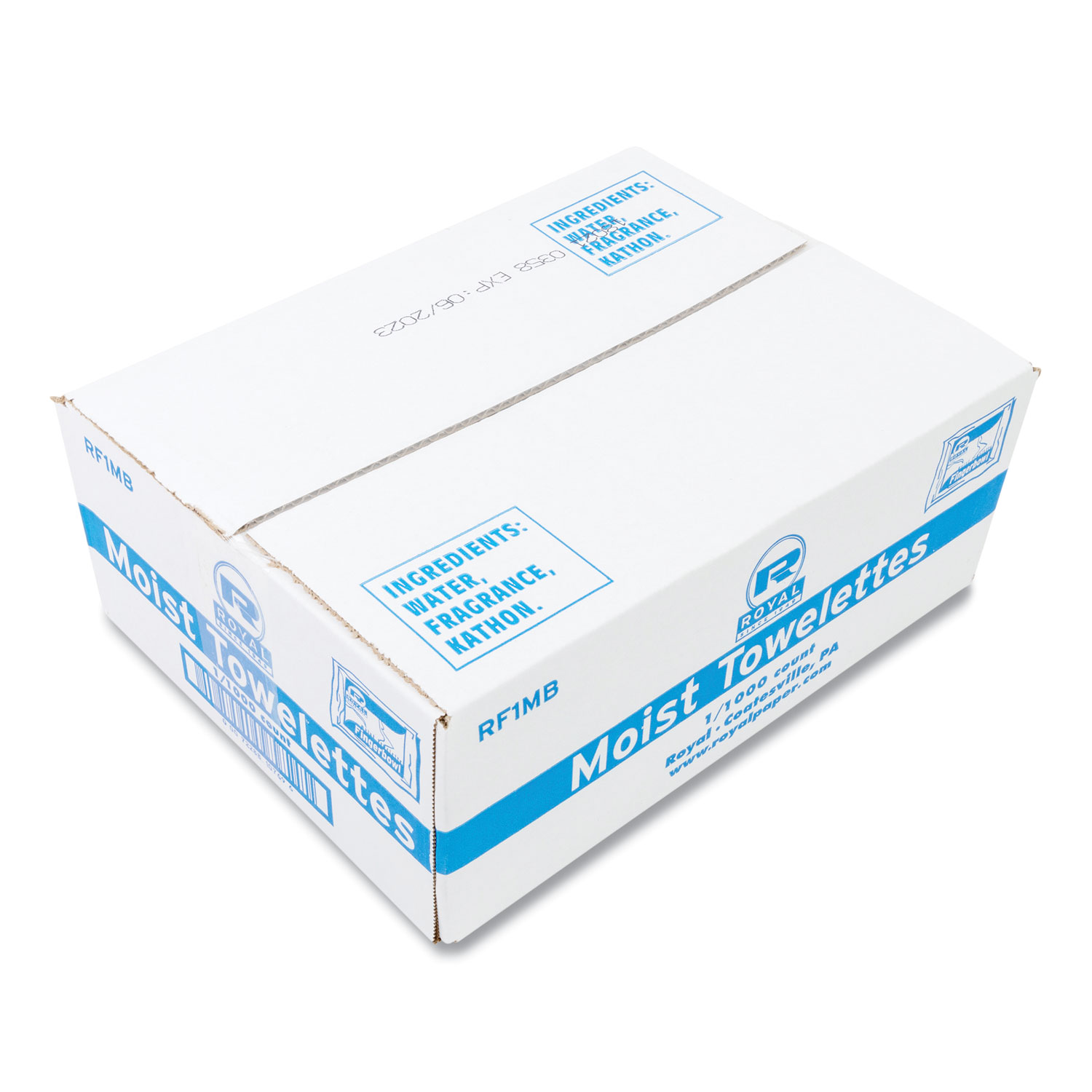 Royal Paper Moist Towelettes, Lemon Scented, Individually Wrapped, 1000/Carton