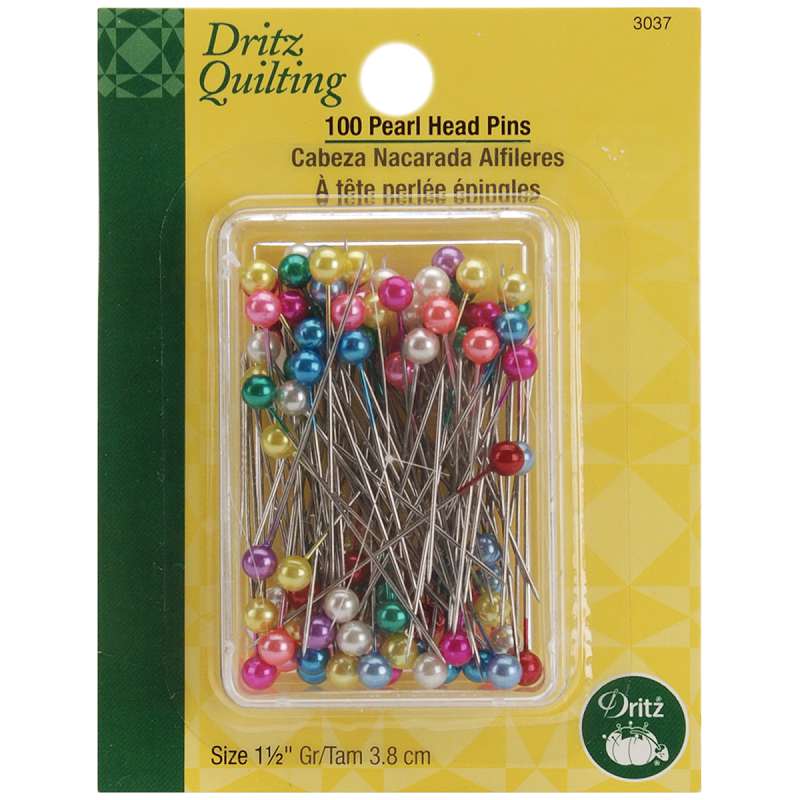 Dritz Quilting Pearl Head Pins Size 24 100/Pkg