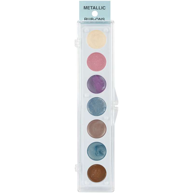 Metallic Rub-On Paint Palette - 7 Colors Kit #3