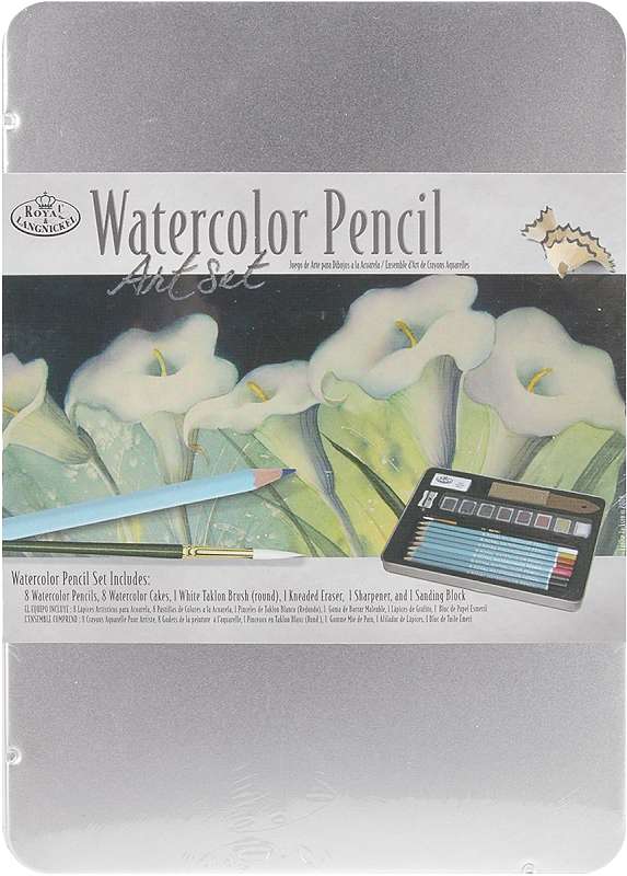 Watercolor Pencil Art Set W/Tin